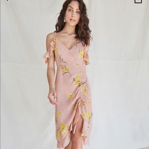 Pink and yellow floral dress